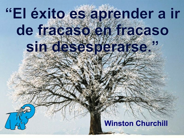 El éxito es aprender a ir de fracaso en fracaso sin desesperarse.